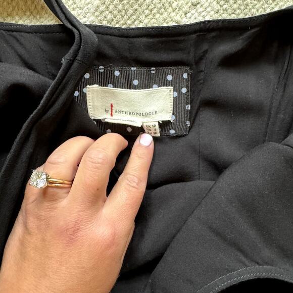 Anthropologie Maeve Floriana Lace Midi Dress Women's Size 6 Black - Picture 5 of 6